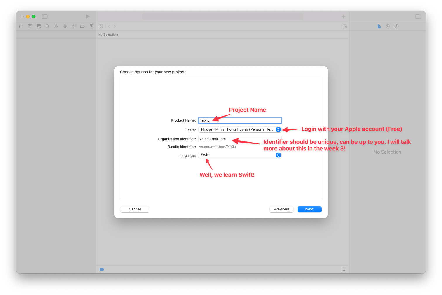 Configure Project Options in Xcode